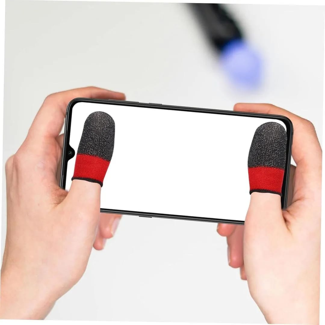 Premium Gaming Finger Sleeves Bundle 1 Pair Anti Sweat Touchscreen | Random Colour - Image 2