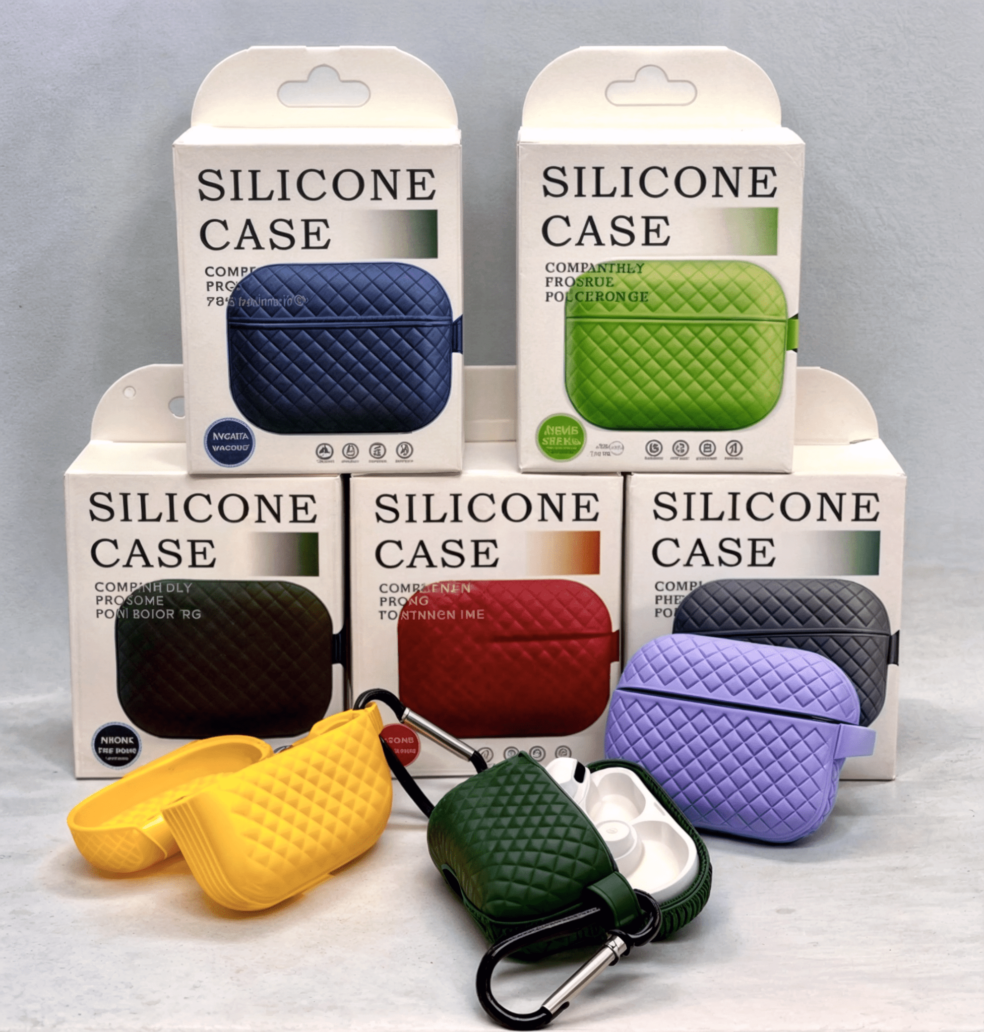 Silicone Breathable Braided Case Cover Soft TPU Protective Charging Case (Random Color) - Image 3