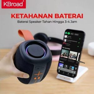 KTS-2310 Waterproof RGB Bluetooth Speaker  Portable Outdoor Wireless Speaker with Deep Bass & LED Light Up Display