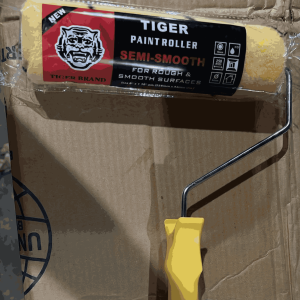 Tiger Professional Paint Roller  9-Inch Semi-Smooth Roller with Handle  Heavy-Duty Wall Painting Tool for Rough & Smooth Surfaces  DIY & Contractor Grade