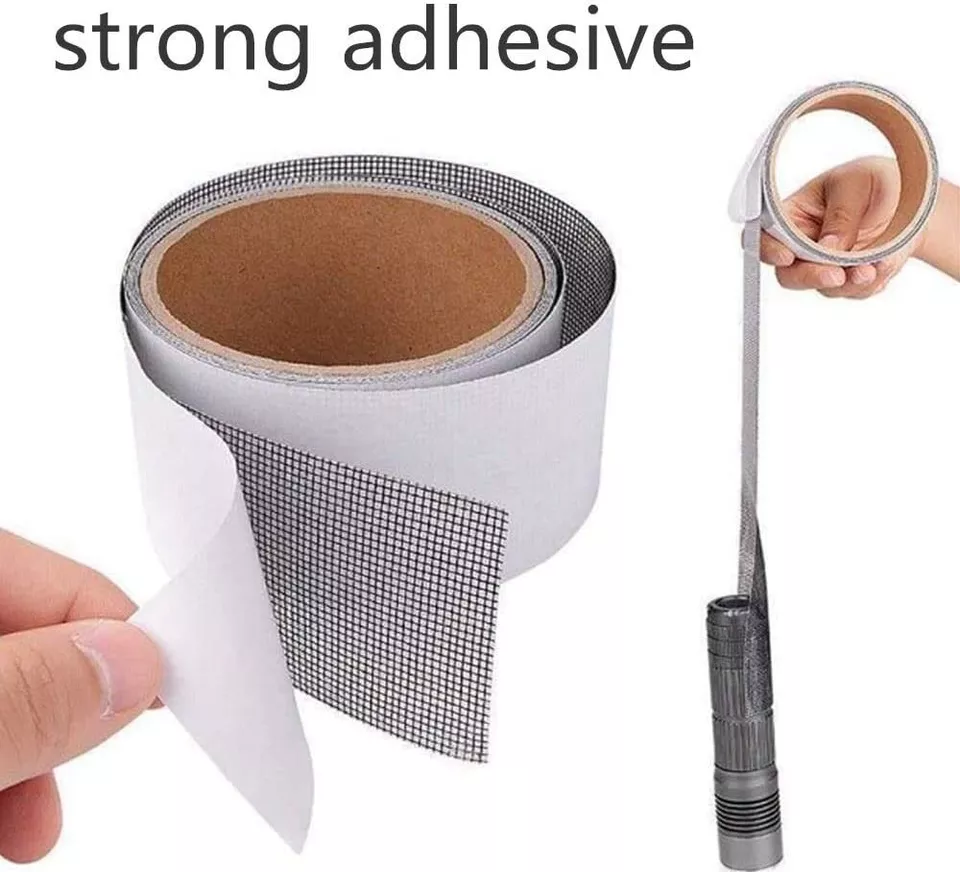 Mesh Roll Tape Window Screen Repair Patch Strong Self-Adhesive Fiberglass Mesh, Easy DIY Screen Repair Tape For Windows & Doors - Image 3
