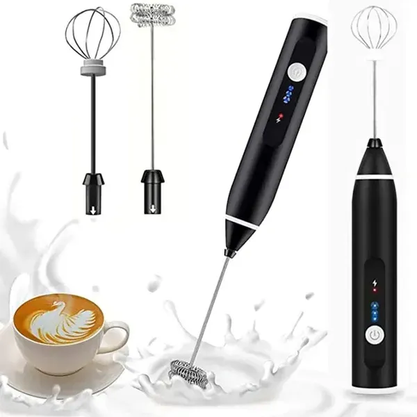 2-in-1 Rechargeable Coffee Beater & Electric Milk Frother Smooth Mixing, Compact & Easy to Use