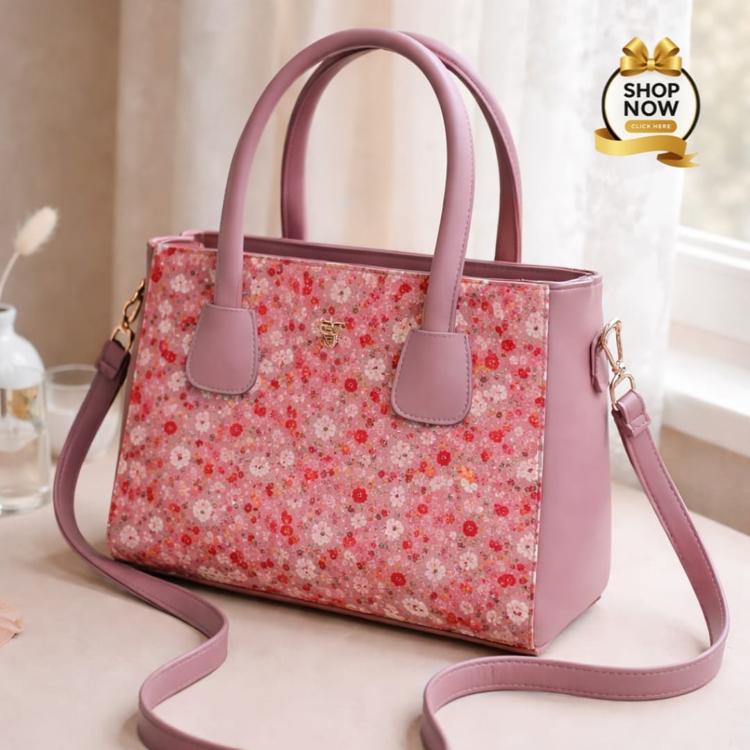 Womens Shoulder Bag With Vibrant Floral Print And Practical Detachable Shoulder Strap - Image 3