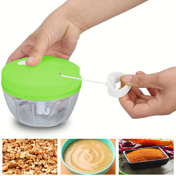 Speedy Chopper Multi-Use Turbo Cutter Mini Handy Manual Vegetable & Fruit Chopper | Heavy-Duty (Random Color) - Image 4