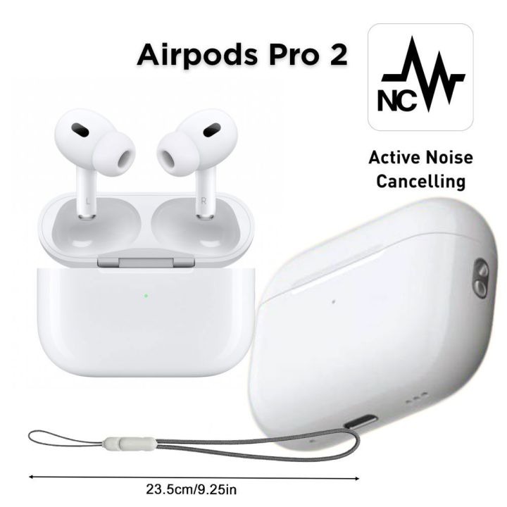 Airpods Pro 2 Noise Reduction Wireless Earbuds - Airpods Pro 2 with ANC | Airpods For Android & IOS - White - Image 2