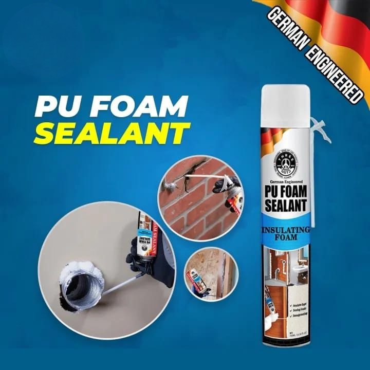 PU Foam Sealant High-Performance Insulating & Leak-Proofing Expanding Foam - 750ml - THREE GUYS (German Engineered) l Crack Filler | P U - Image 2
