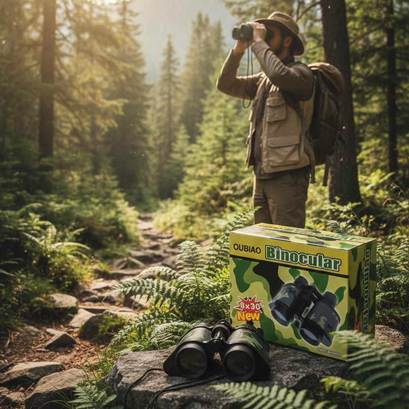 Kids Explorer Binoculars 8x30 Optical Lens for Fun Learning & Outdoor Exploration | Portable, Kid-Friendly Mini Binoculars for Nature Trips, Bird Watching, Games & Travel Adventures - Image 2