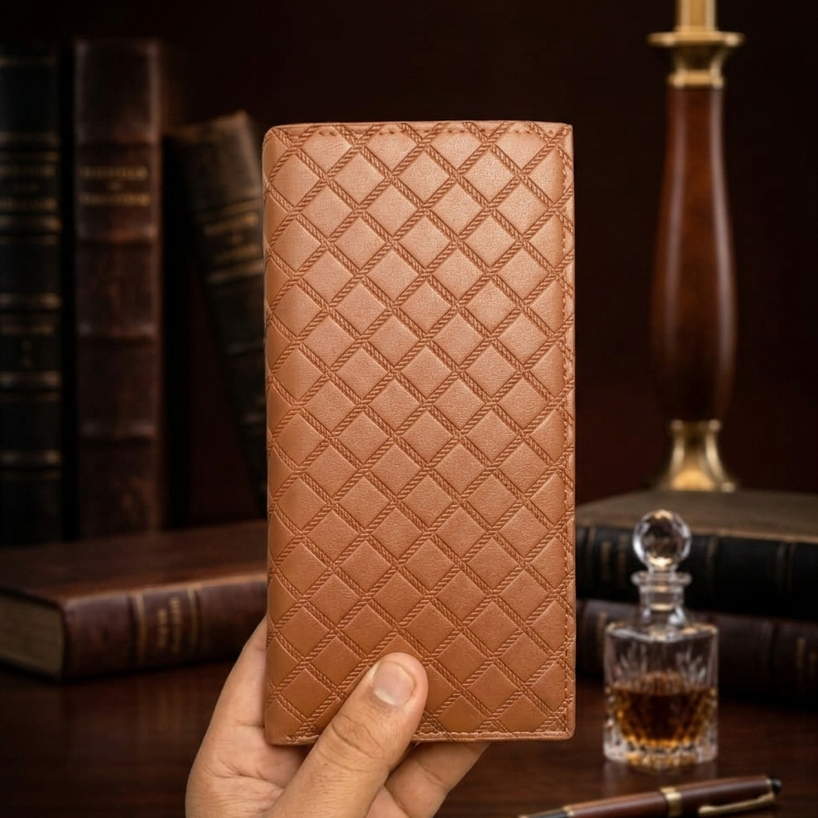 Mens Quilted Leather Bifold Wallet | Slim & Stylish | Multiple Card Slots | Durable Everyday Accessory - Image 3