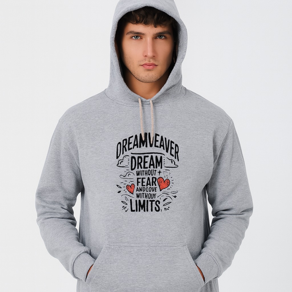 Unisex Grey Printed Hoodie Premium Summer Collection for Boys & Girls - Image 2