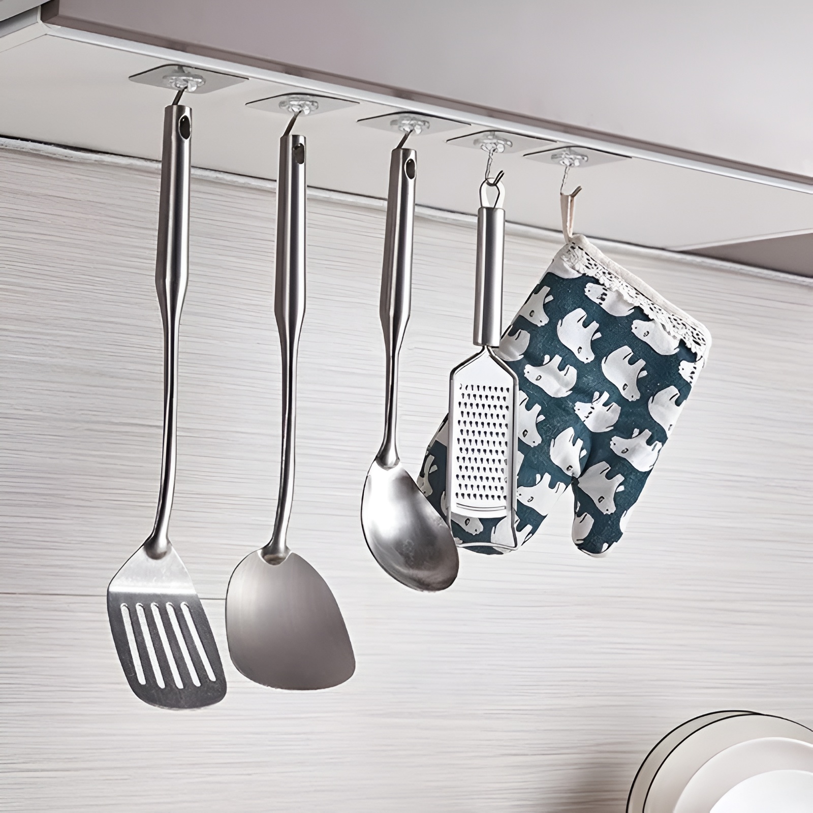 Transparent Self-Adhesive Wall Hooks Strong Hold, No Drill, Damage-Free Hanging - Image 3