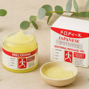 MELODINE Japanese Soothing Massage Gel Muscle & Joint Pain Relief Cream For Shoulder, Neck, Back & Knee Fast-Absorbing Herbal Formula 50 Grams