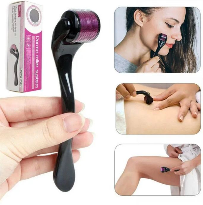 Derma Roller 0.5mm with 540 Micro Needle for Hair Growth and Facial Skin Therapy| Skin Care Beauty Tool for Anti-Aging Skin Repair, for Men and Women