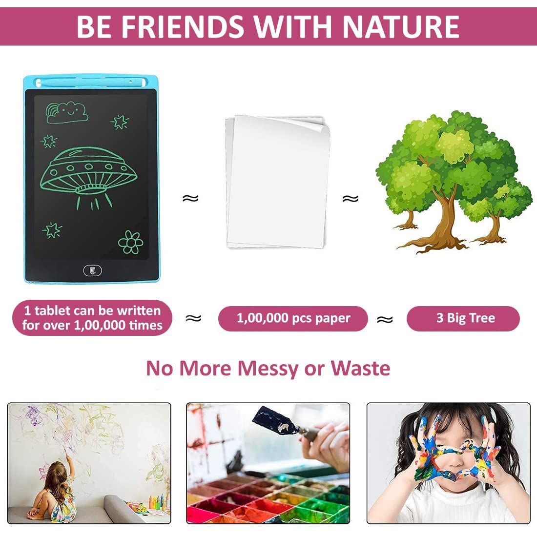 Hardbound MULTI COLOUR LCD Writing Pad LCD Tablet - Image 5