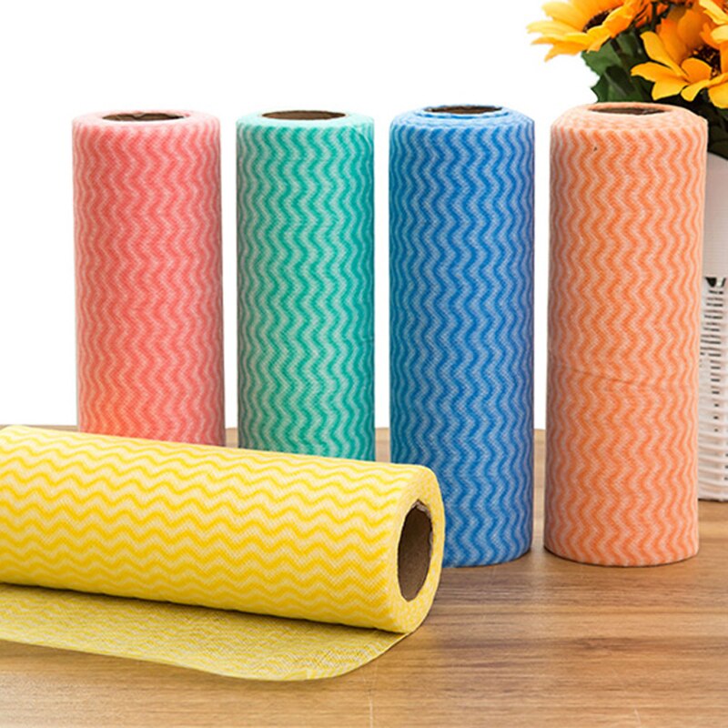 50 Sheet Roll Tissue Paper Cleaning Wipes (Random Color) - Image 2