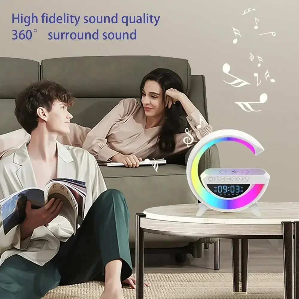 BT- 3401 Multi-functional LED Clock Display Speaker G Lamp - Image 4