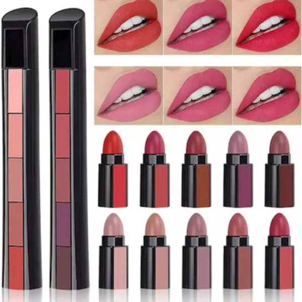 5 In 1 Huda Beauty Lipstick Nude Shades - Image 4
