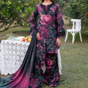 Iznik Digital Printed 3Pc Embroidered Lawn Unstitched Suit with Chiffon Dupatta  Summer Collection 2026