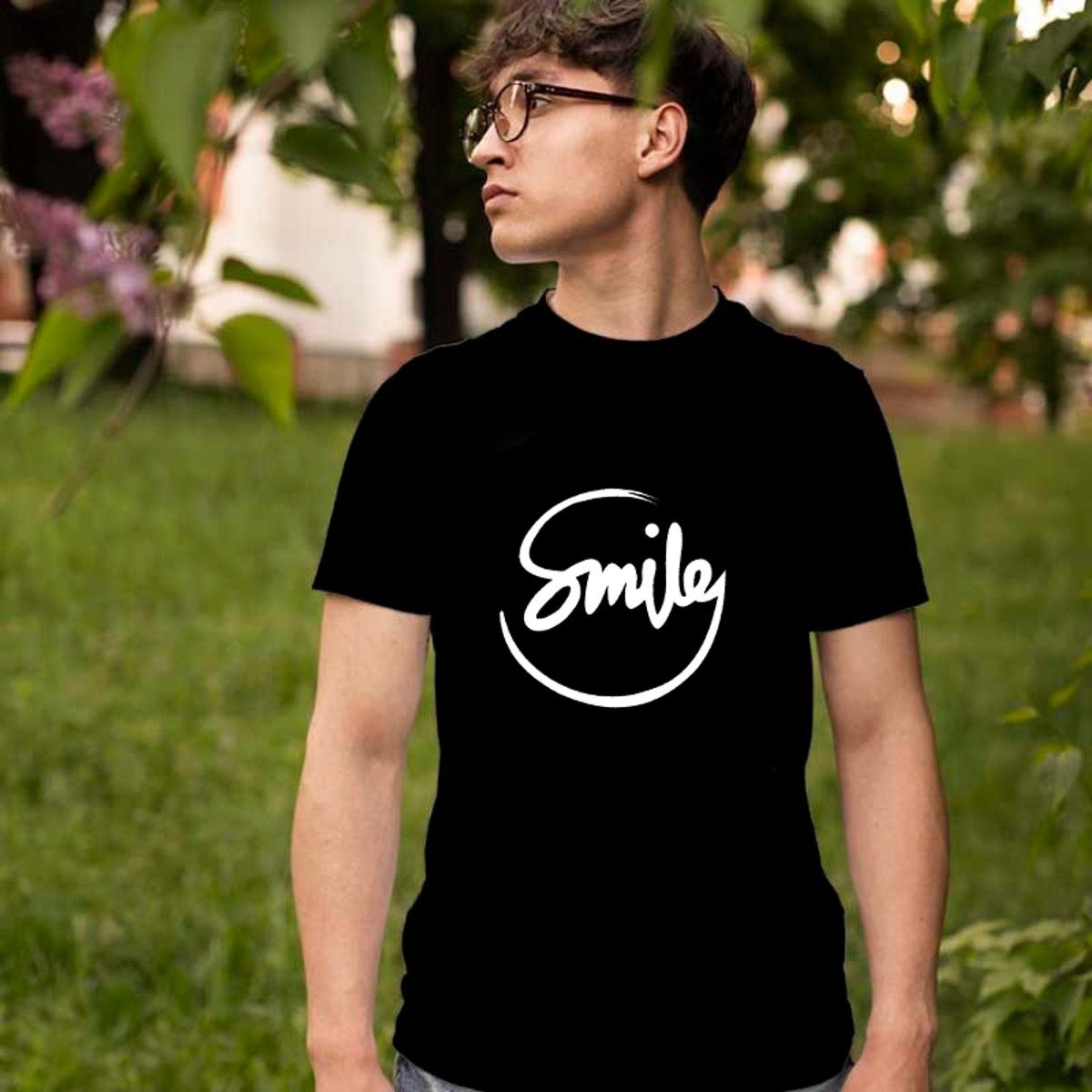 Round Neck Jersey T-Shirt for Men Lightweight Breathable Summer Casual Wear, Soft Comfortable Daily Use Tee