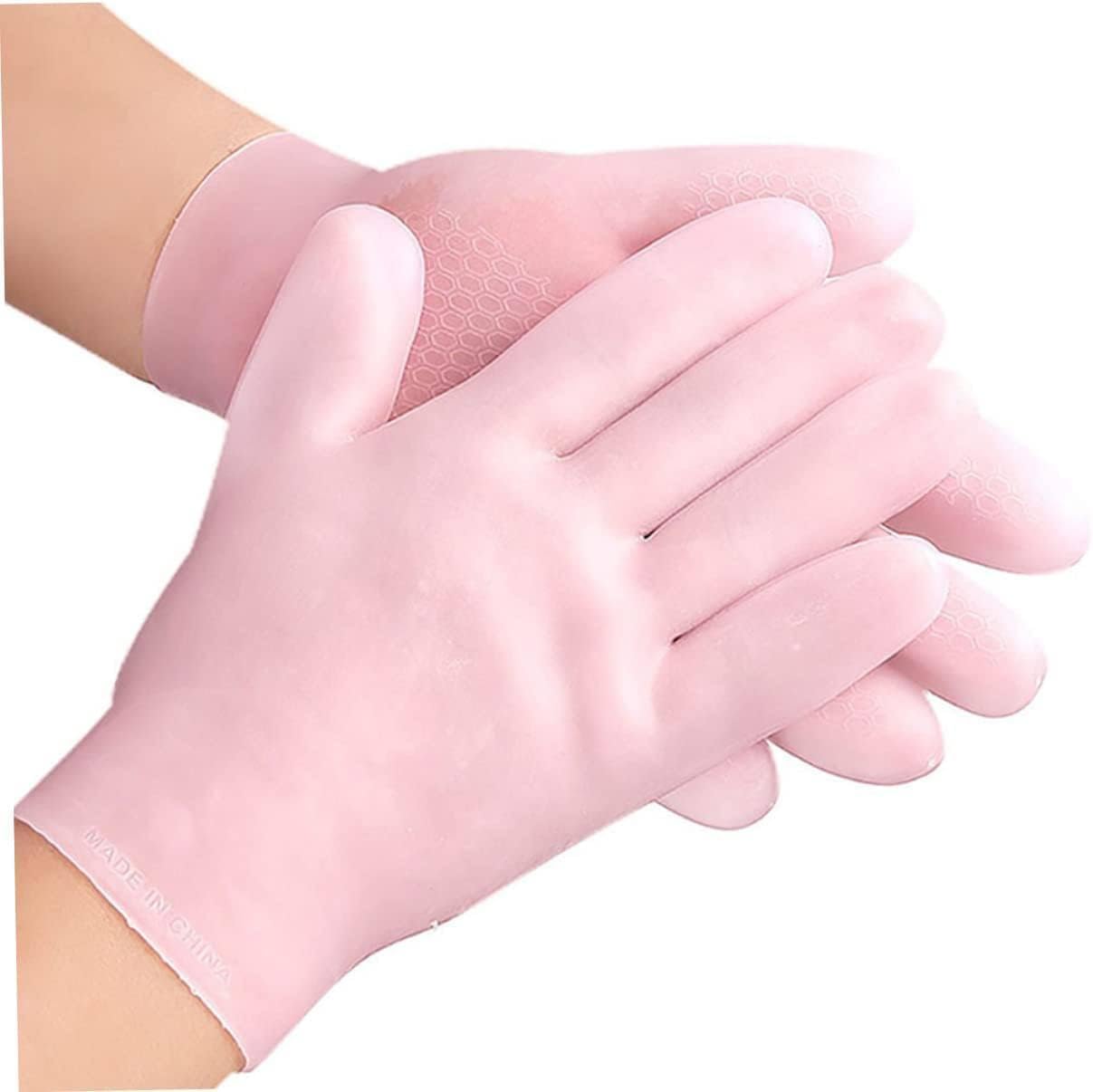 (Combo Pack - Hight Quality) Moisturizing Glove and Socks Set, Silicone Gel Spa Socks For Dry Cracked Skin & Silicone Jelly Socks Gel Moisturizing Socks Foot Care Protector - Image 4