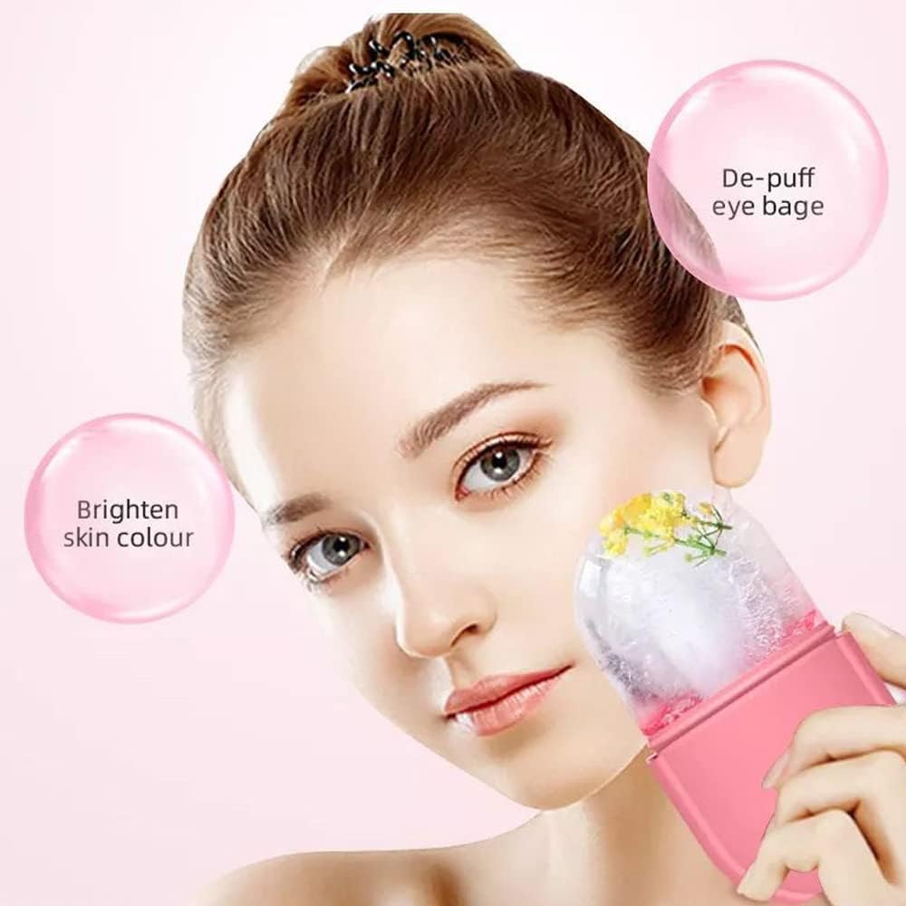 (with box ) Face Ice Roller To Enhance Skin Glow Shrink &tighten Pores Reusable Facial Ice Roller Face Ice Treatment (random Color)
