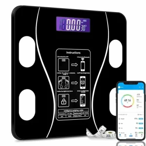 Smart Wireless Bluetooth Digital Weight Scale  Max 180kg, Precision D=50g, Body Weight Monitoring