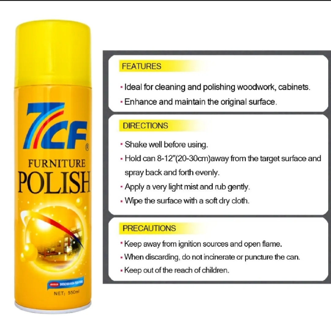 7CF Furniture Polish 550ml - Image 3