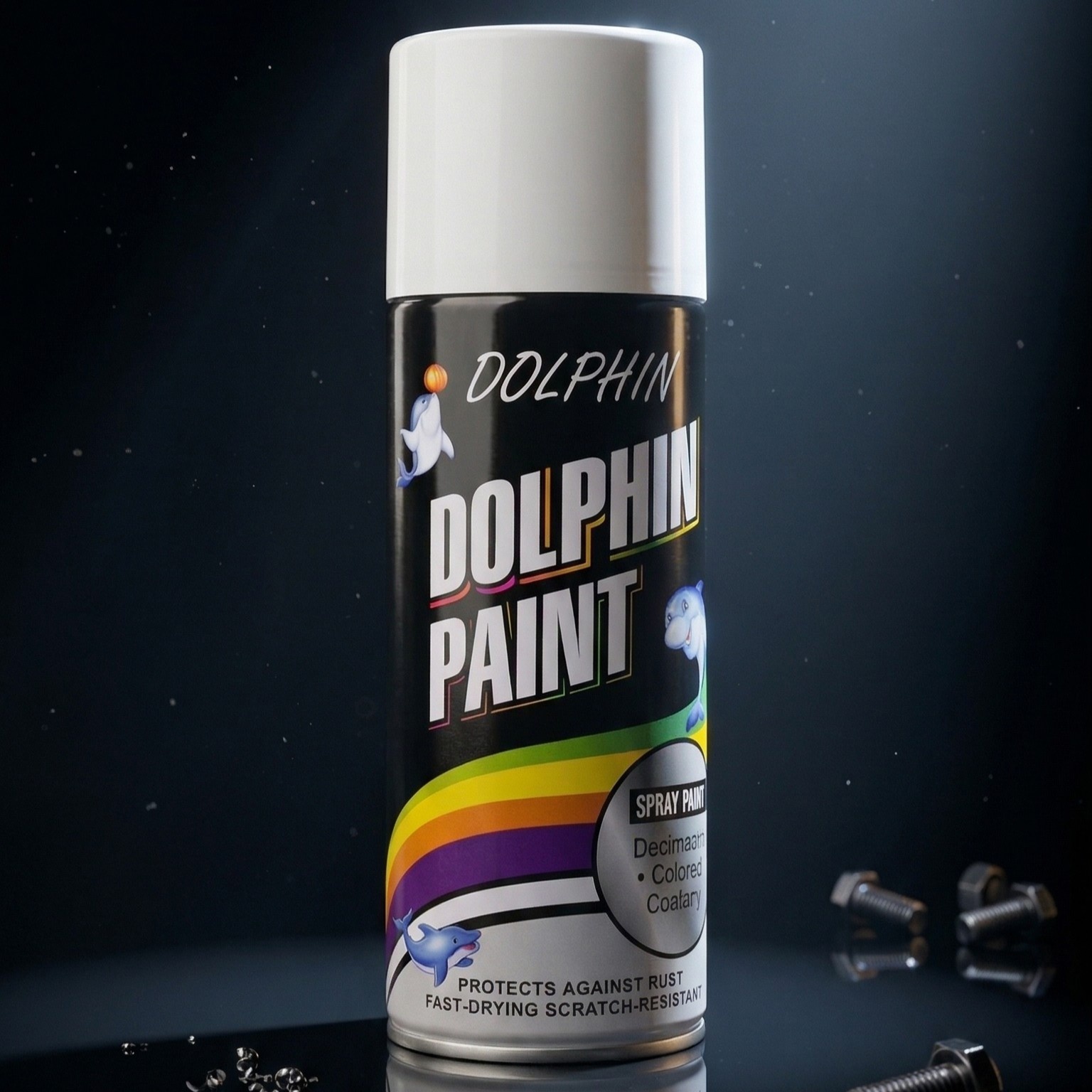 Dolphin Multi-Purpose Spray Paint Fast-Drying, Anti-Rust & Scratch Resistant High-Gloss Finish for Metal, Wood, Plastic & Automotive 300ml - Image 4