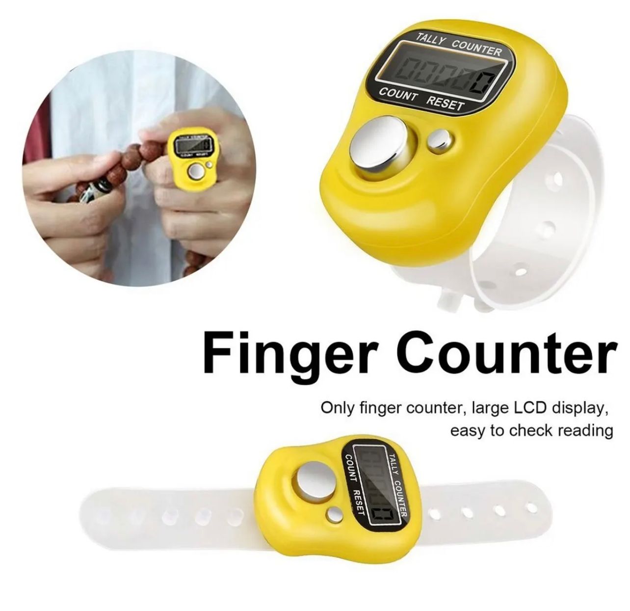 Digital Tasbeeh Counter - Mini Hand Ring Finger - Image 2
