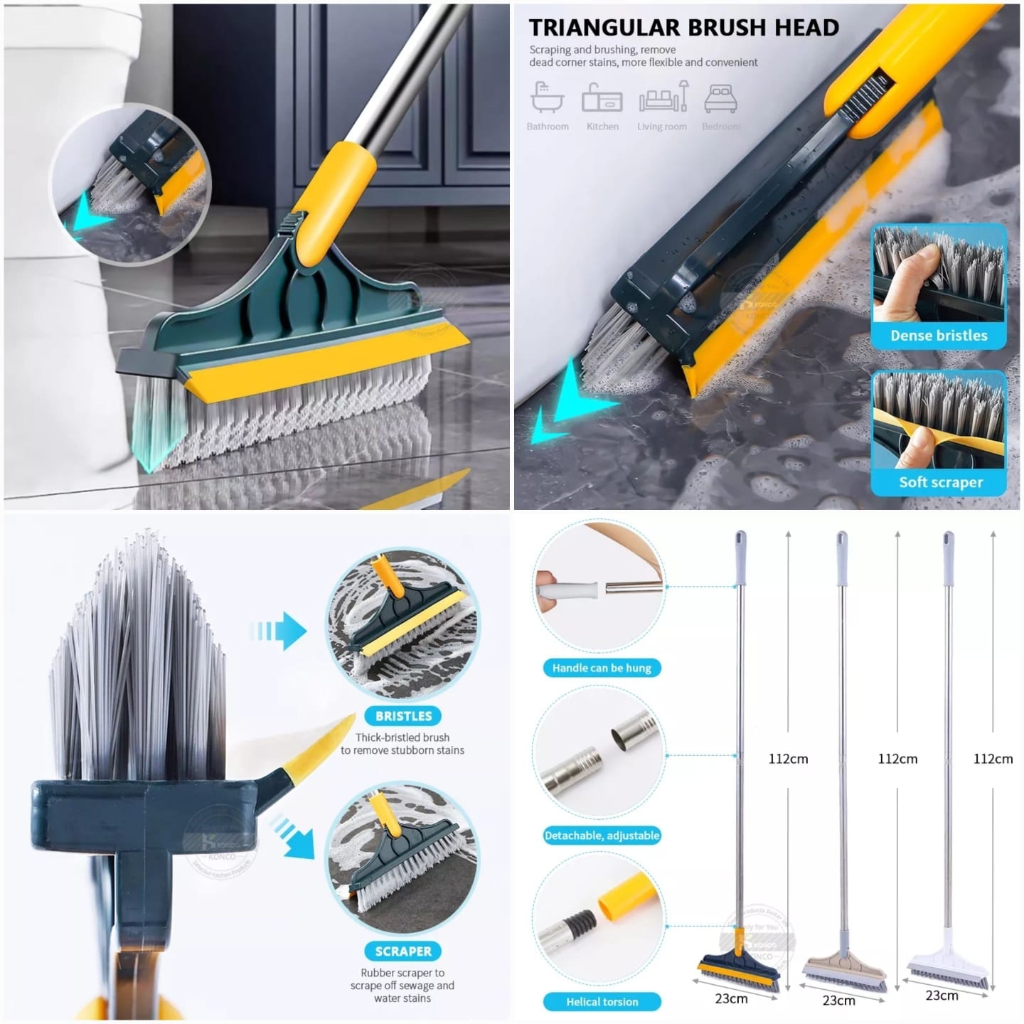 Broom Wiper Cleaning Tool Strong Bristles Easy Floor Sweeping Durable Design Convenient Daily Use - Image 4
