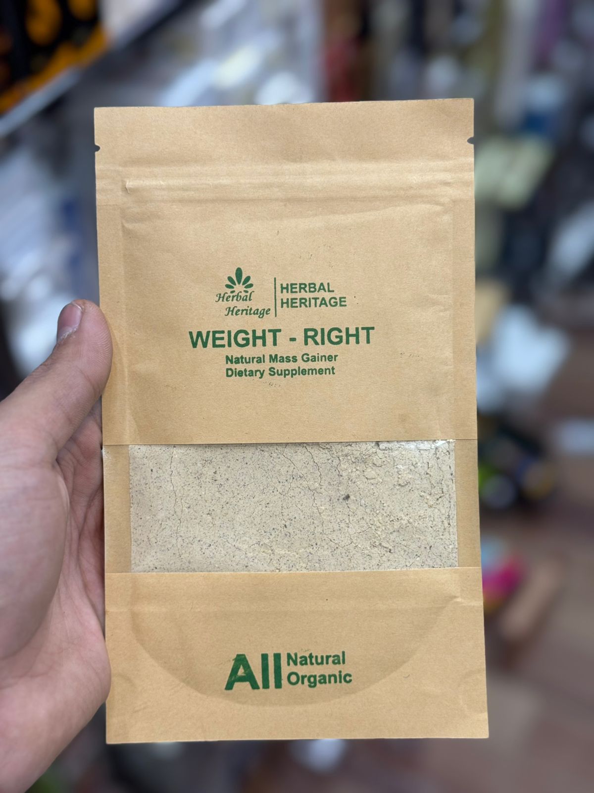 Herbal Heritage WEIGHT-RIGHT Natural Mass Gainer Organic Dietary Supplement for Healthy Weight Gain (100g) - Image 3