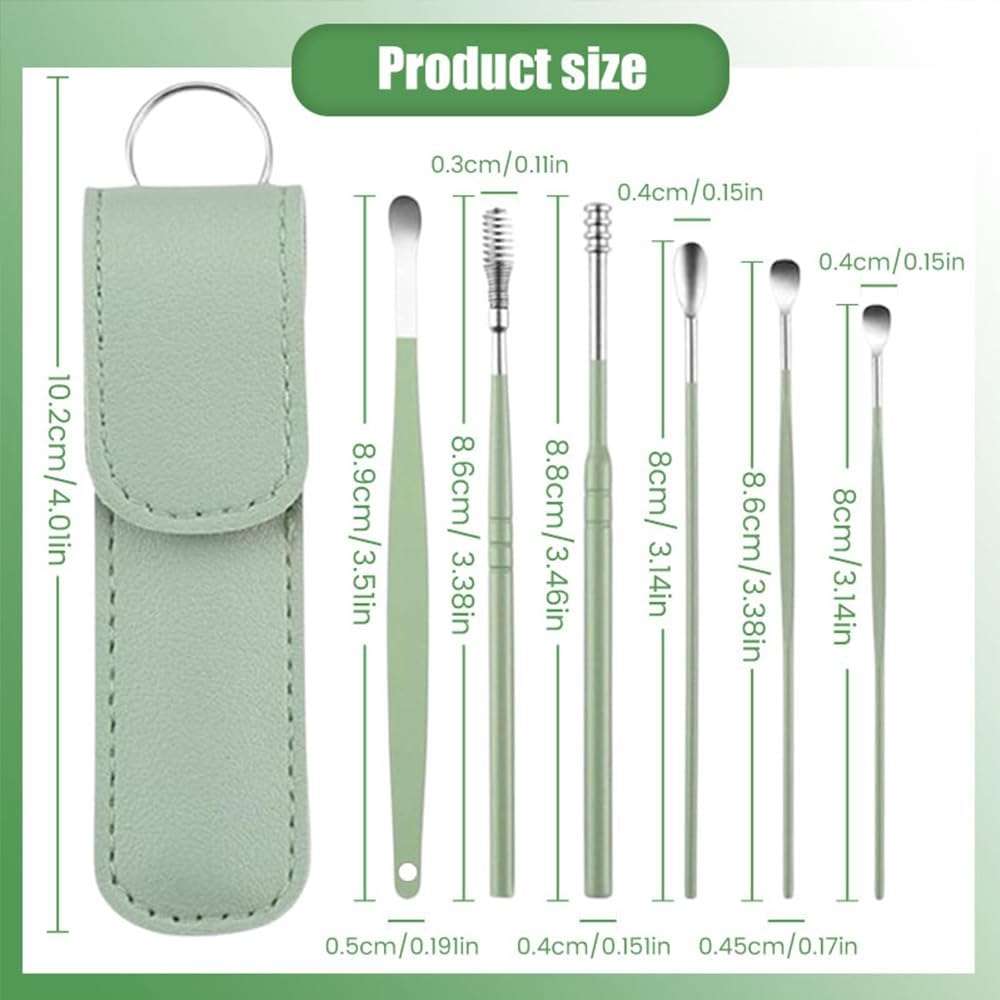 Ear Cleaner,The Most Professional Ear Cleaning Master Ear Cleaning Kit,Ear Cleaner Earwax Removal Tools with Pu Leather Case - Image 2