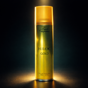 Havoc Gold Fresh Fragrance Perfumed Body Spray Long?Lasting Premium Scent for Men, 200ml