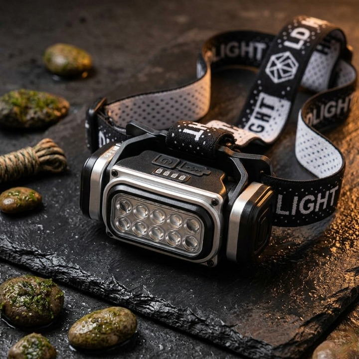 HX-T90 Ultra Bright Rechargeable LED Headlight Multi-Mode Waterproof Headlamp with Magnetic Function & Type-C Fast Charging - Image 2