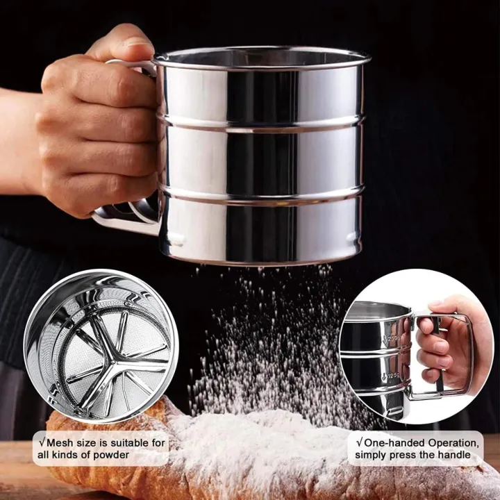 Stainless Steel Flour Sifter For Baking And Kitchen Use - Image 3