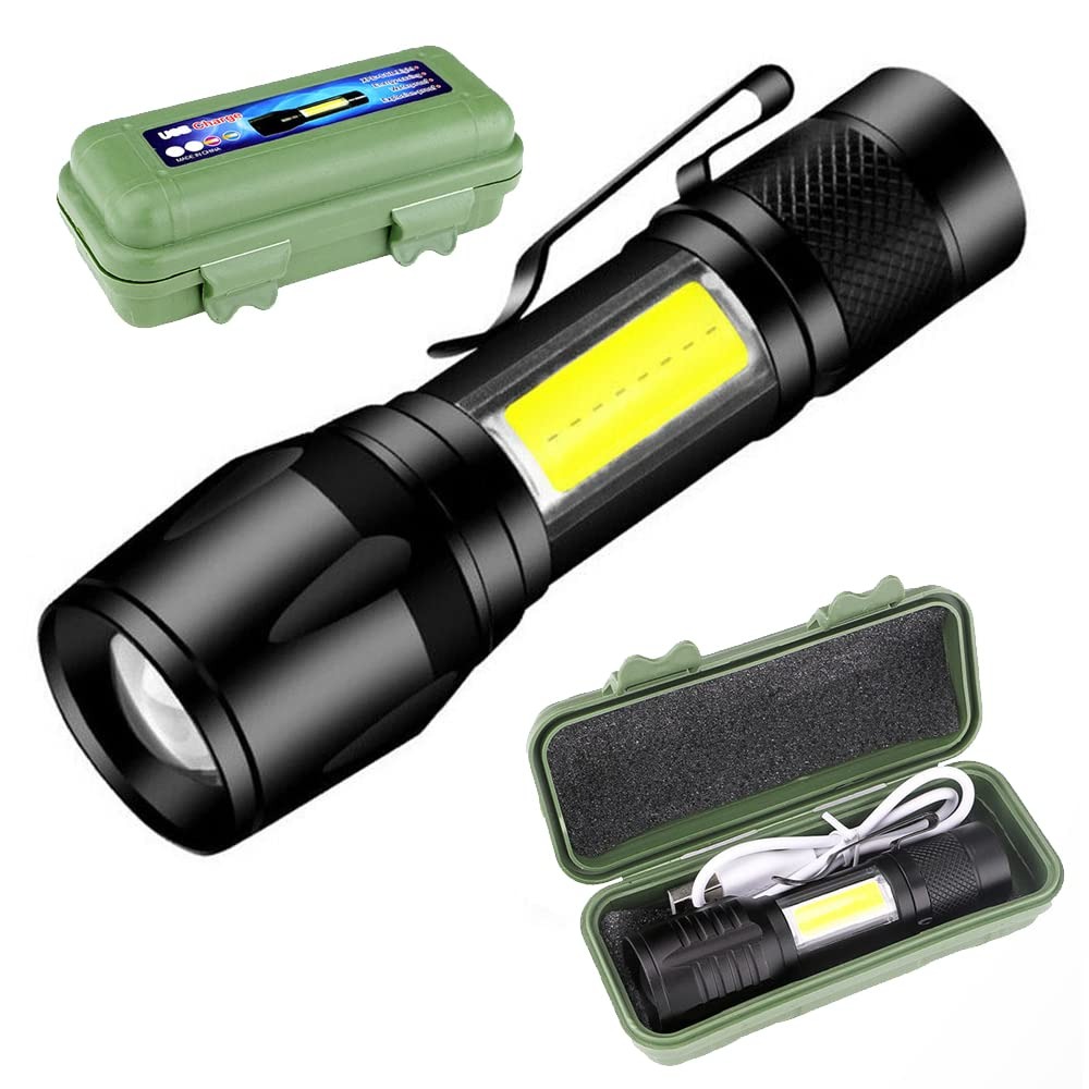 Metal COB Flashlight Torch | Mini LED Rechargeable Work Light | Emergency Penlight | Portable Pocket Torch | Waterproof - Image 3