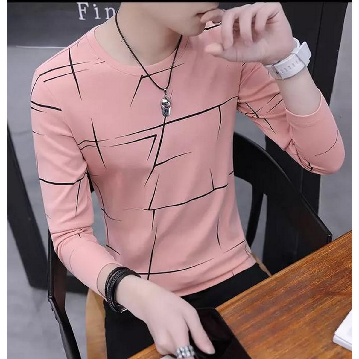 Fancy Cotton Jersey Full Sleeves T Shirt For Men - Image 2