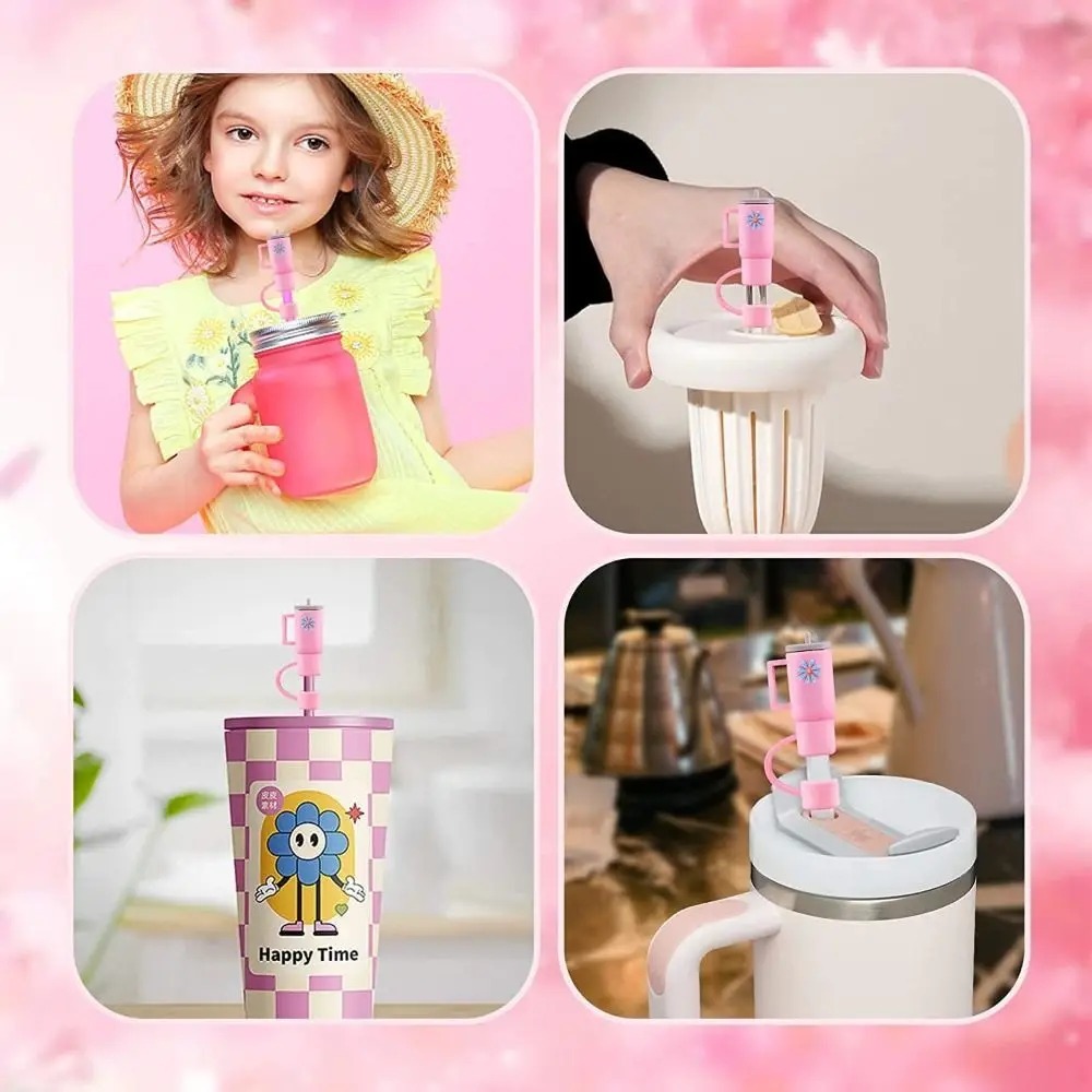 Buy 1 Get 1 Free Cartoon Silicone Straw Plug Set - Image 3