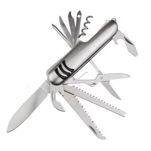 7 In 1 Multifunctional Metal Keychain Stainless Steel Travel Tool With Good Finishing