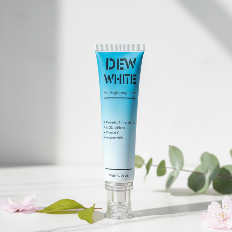 Dew White Skin Brightening Cream Gentle Formula Improves Skin Tone Reduces Dullness Provides Radiant Glow And Smooth Texture For Daily Use - 30g - Image 3