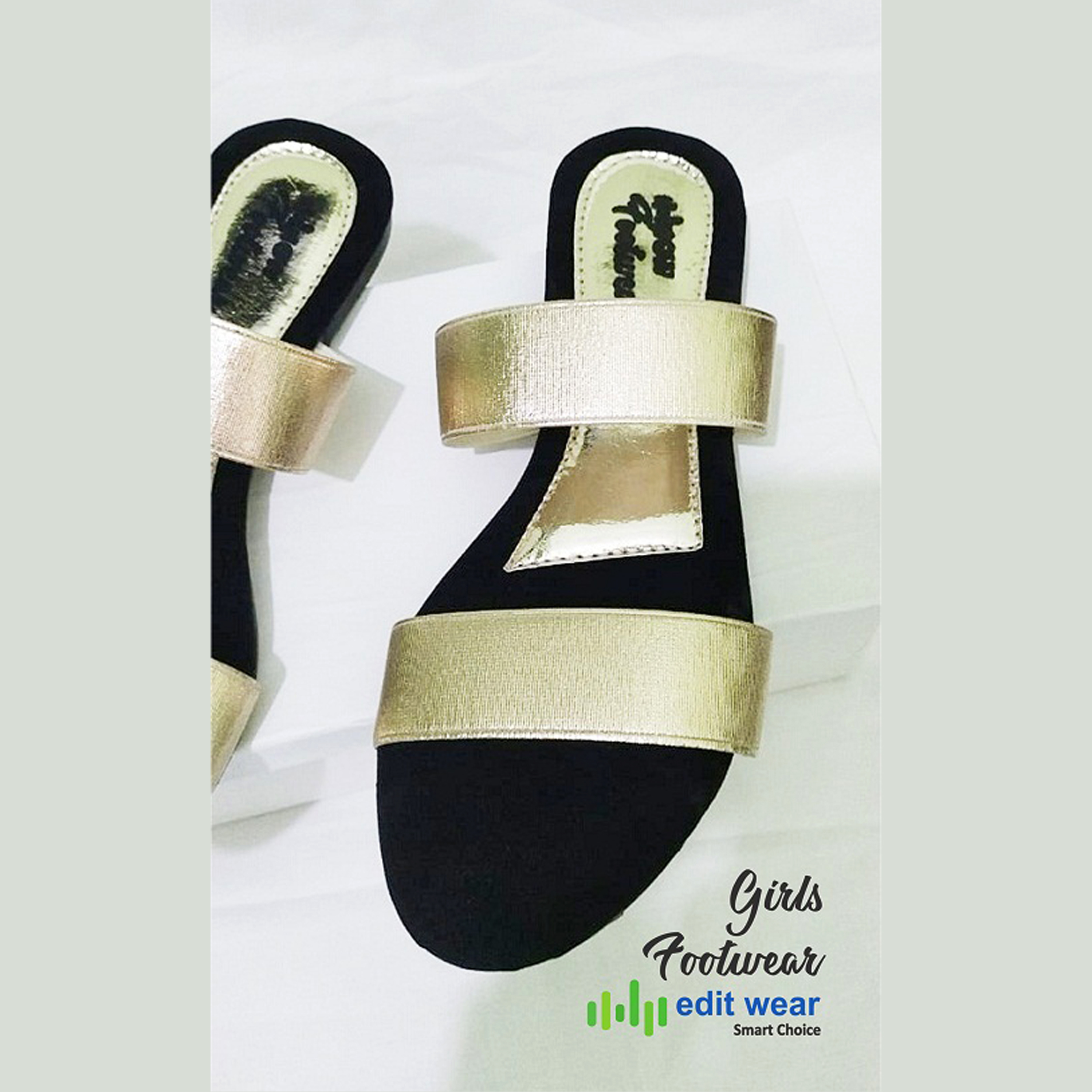 Ladies Casual & Party Wear Flat Slippers Stylish Elastic Work Design - Image 3