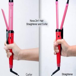 2 in 1 Nova Hair Straightener and Curler Hair Straightener + Curler Versatile Styling Tool for Straightening and Curling Hair