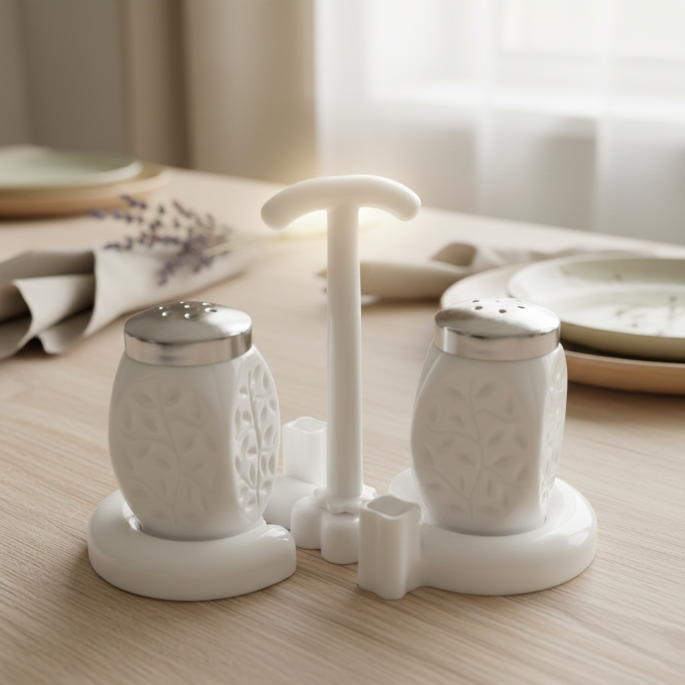 Premium Kitchen Salt and Sugar Pot Set Stylish Aluminium Storage Containers (110 LTR Capacity) ~ Random Color - Image 3