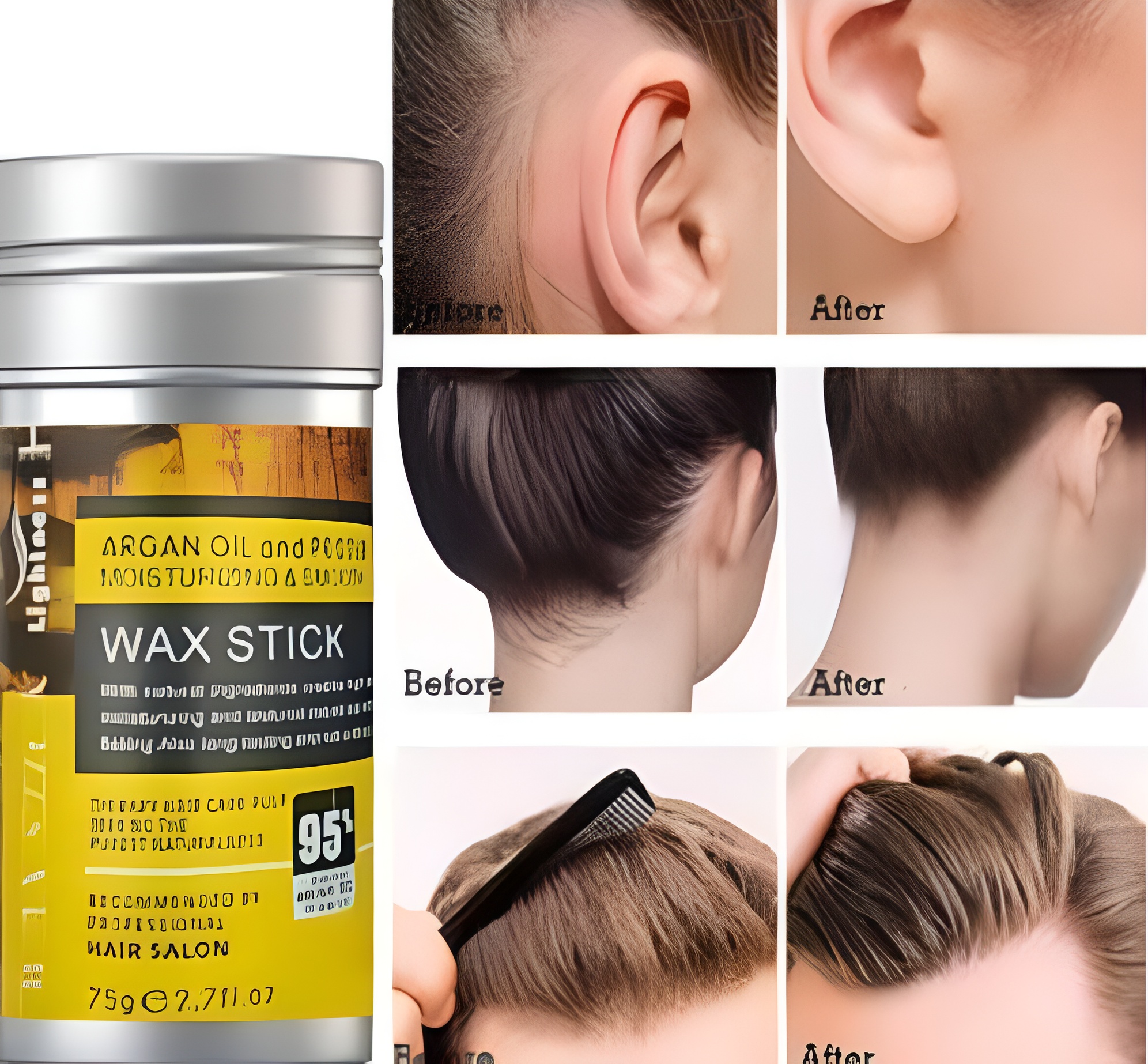 Professional Hair Salon Wax Stick for Flyaways & Edge Control - 75g - Image 3