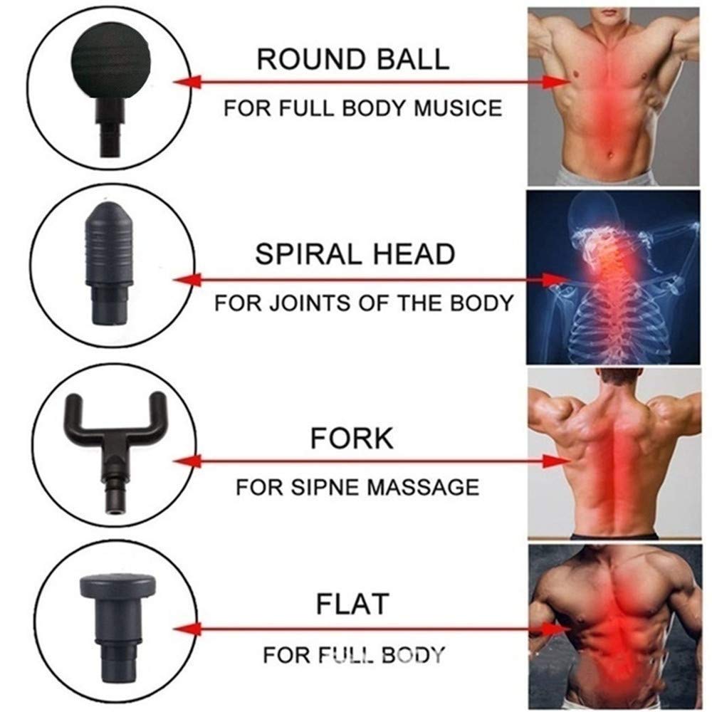 Blueidea Facial Gun Deep Muscle Massager BLD-740 Rechargeable 30W Facial & Muscle Relaxation Device (Random Color) - Image 4