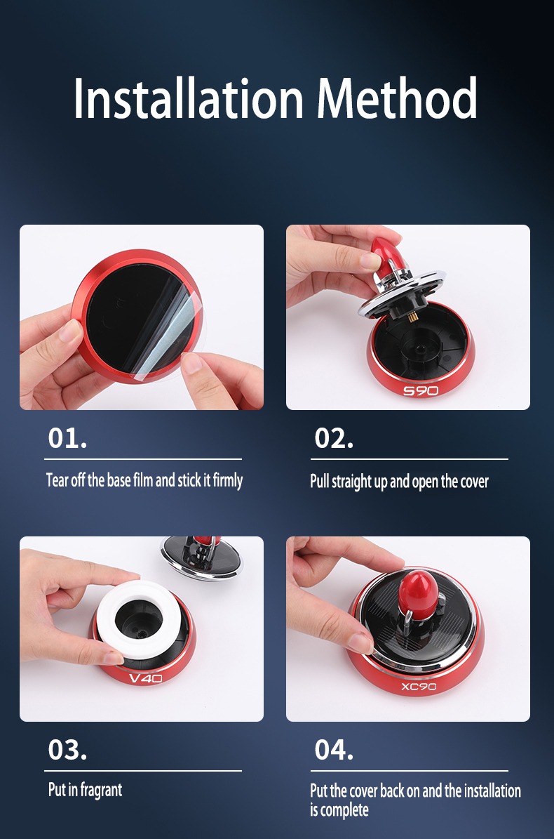 Solar Powered Speech Rocket Car Air Freshener Rotating Solar Fragrance Diffuser - Image 4