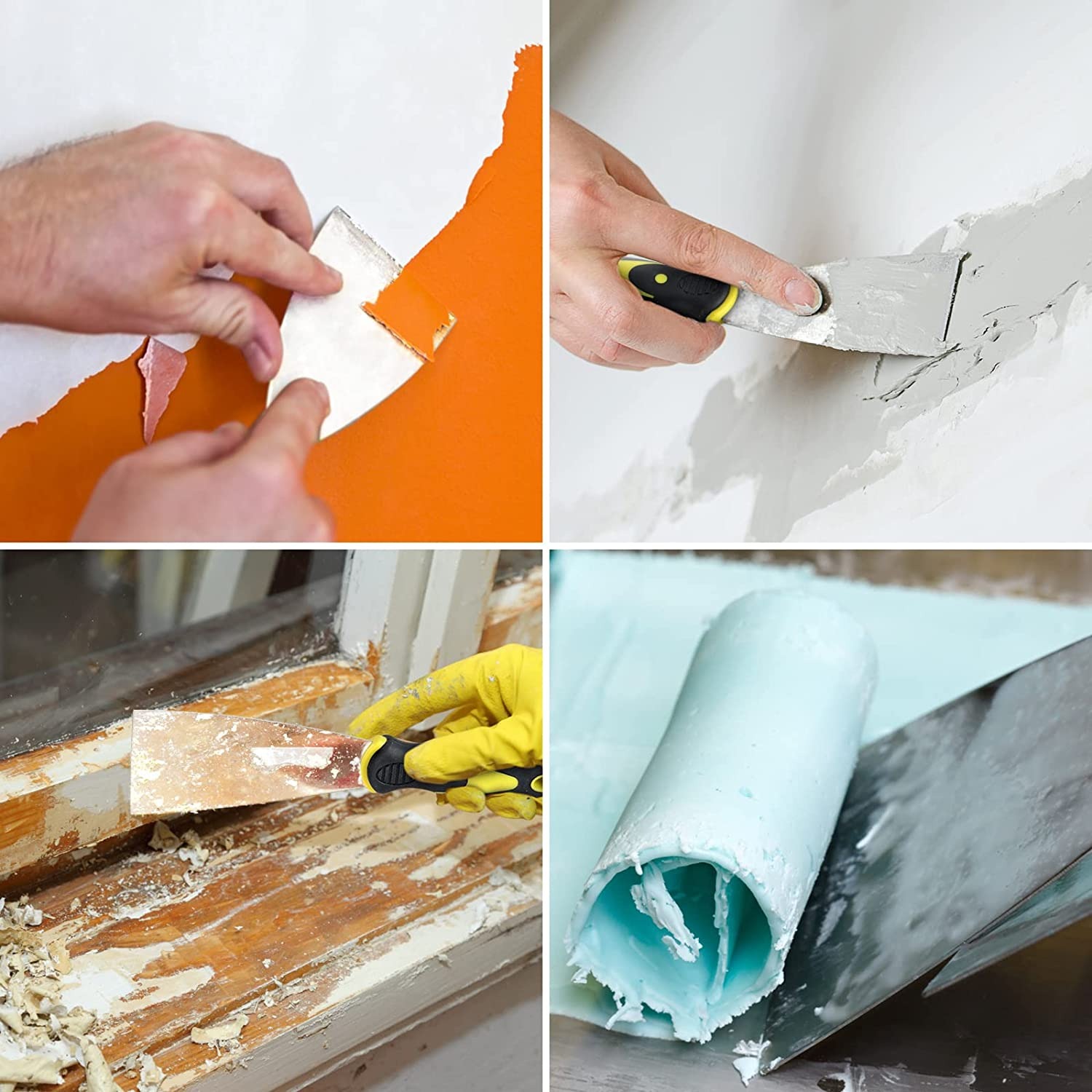 Scraper with Rubber Handle Heavy Duty Cleaning & Paint Removal Tool - Image 3