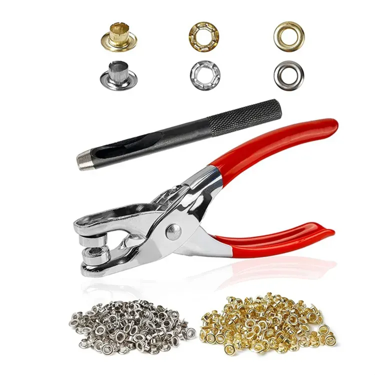 Hand Press Button Plier Heavy Duty Metal Body with 50 Snap Buttons