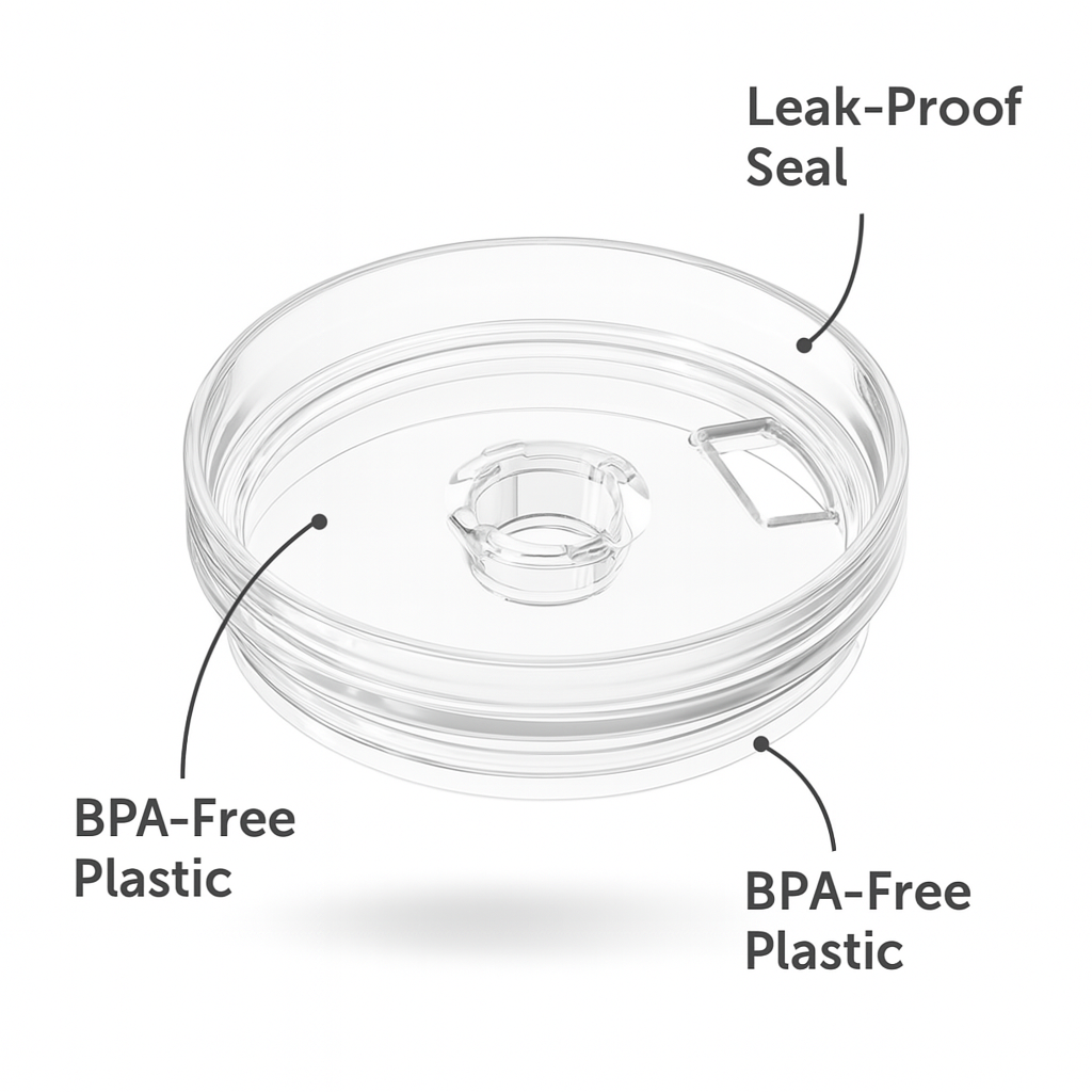 Premium Transparent Tumbler Lid Spill-Proof, Durable, and Crystal Clear - Image 3