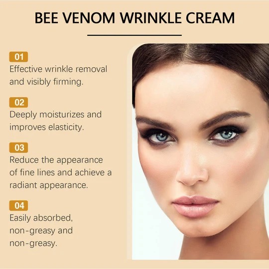 Bee Venom Botox Face Cream Whitening, Anti-Aging & Deep Moisturizing Skincare for Bright, Smooth & Hydrated Skin (35Gram) - Image 5