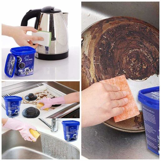 Cleaner Kitchen Washing Pot Bottom Black Scale Decontamination Household Stainless Steel Cleaning Paste Powerful ( Made in China )500g - Image 4